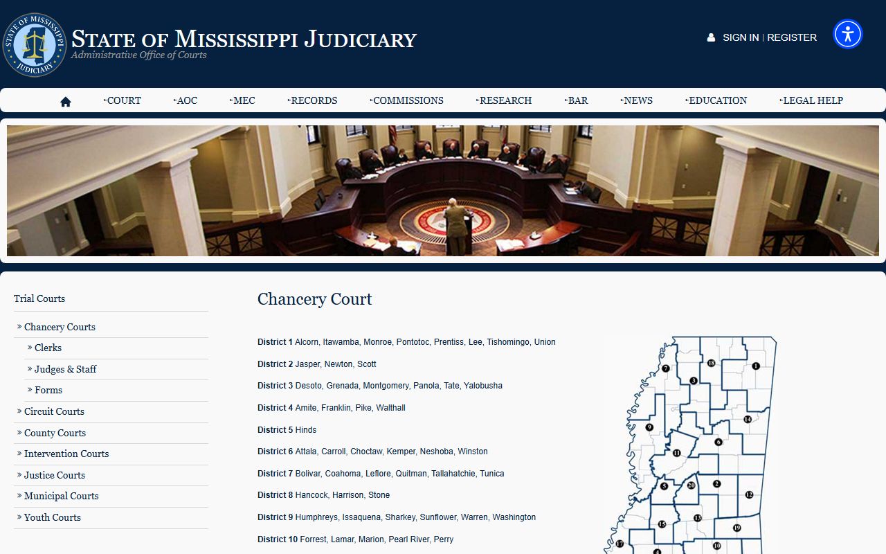 Stone County court dockets Chancery Court jurisdiction