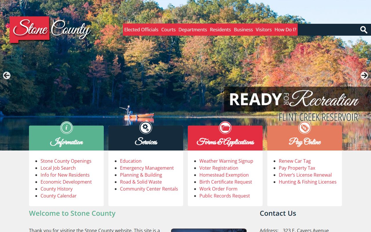 Stone County court records and sheriff information on the official county website